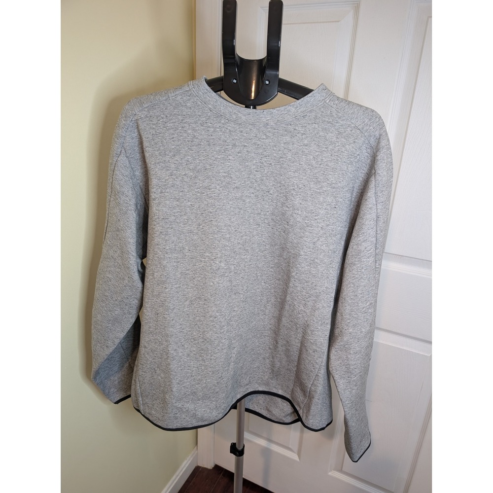 Nike Tech Fleece Sweatshirt Womens Large Grey Crewneck Back Pocket Speckled Logo